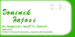 dominik hajosi business card